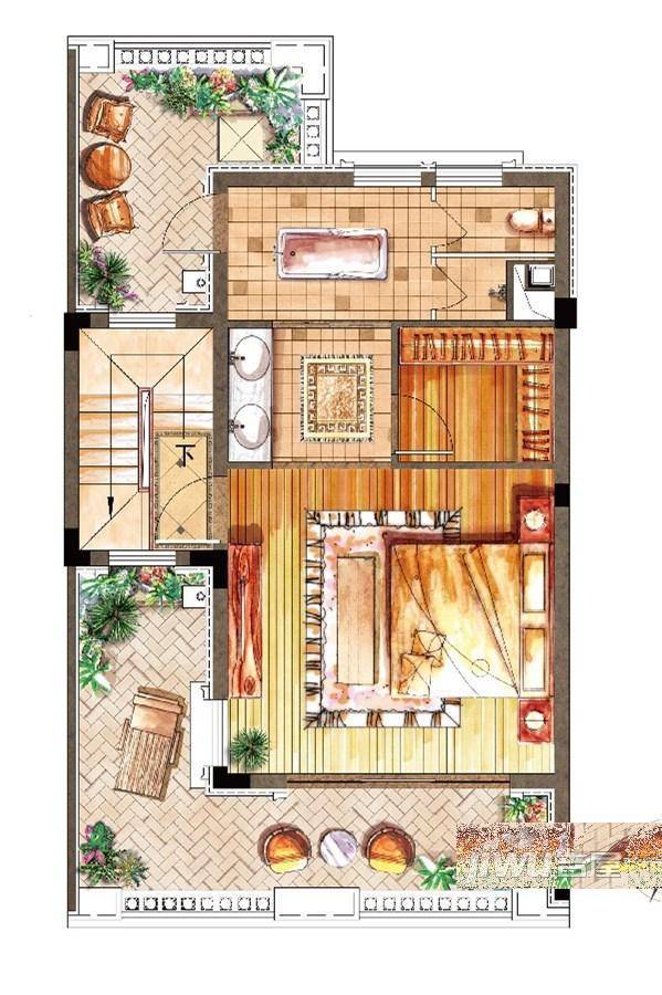 绿地萃雅苑别墅4室2厅4卫190㎡户型图