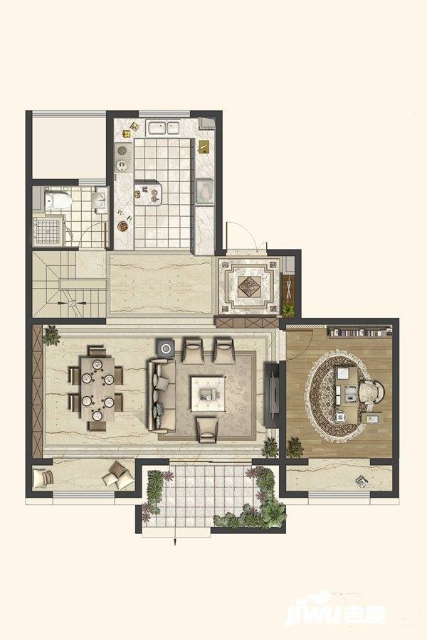 首开如院4室2厅3卫160㎡户型图