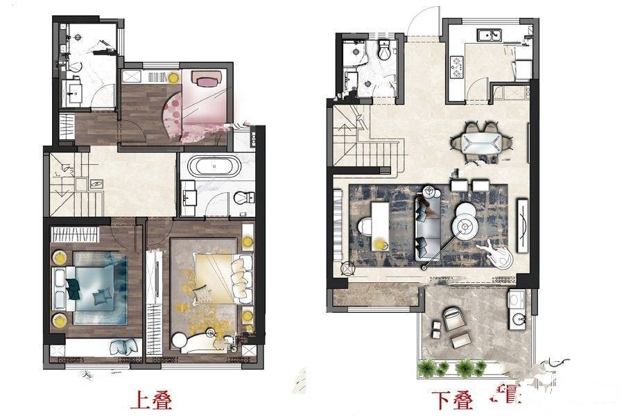 国瑞熙墅3室2厅3卫118㎡户型图