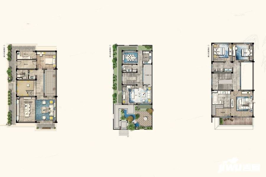 天然居文化坞栖谷坊4室2厅4卫315㎡户型图