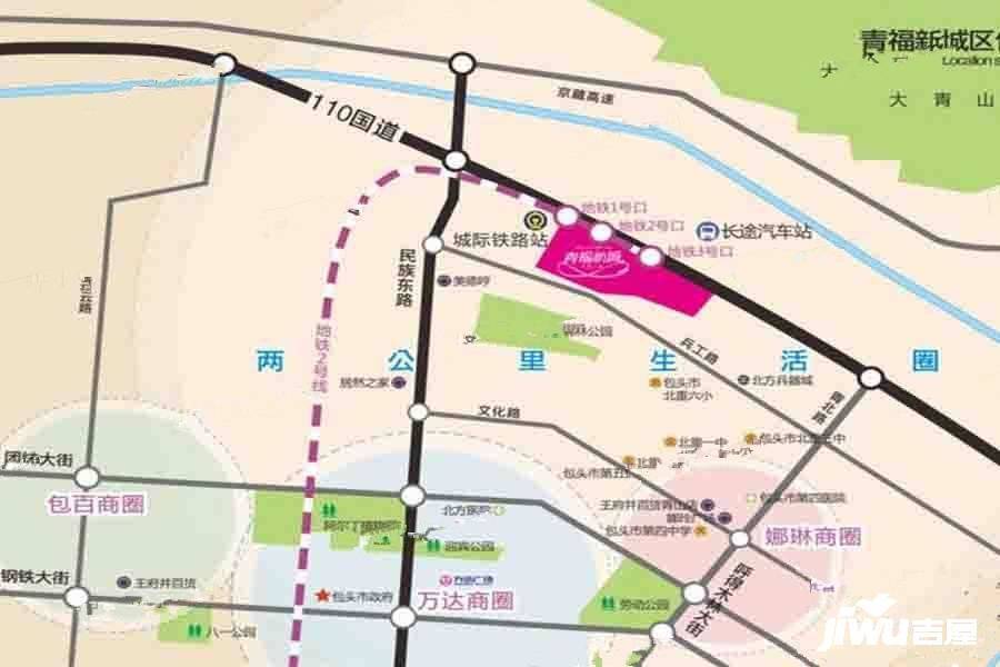 青福新城位置交通图图片