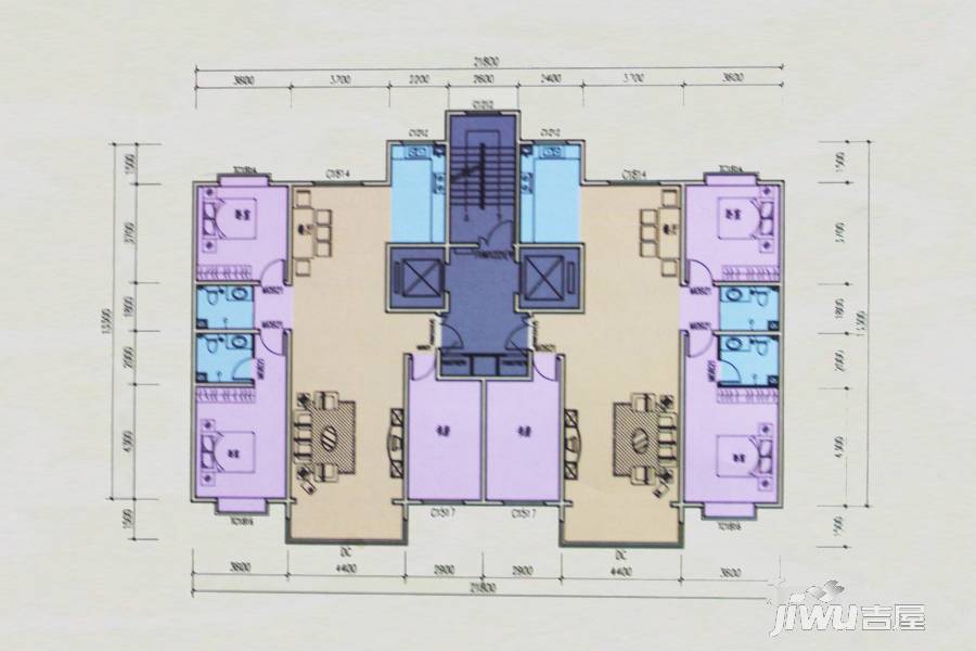 古邑人家3室2厅2卫147㎡户型图