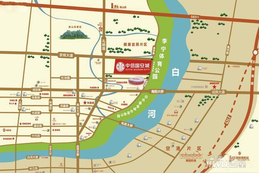 中信国安城位置交通图图片