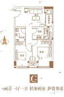 建业壹号城邦2室1厅1卫70㎡户型图