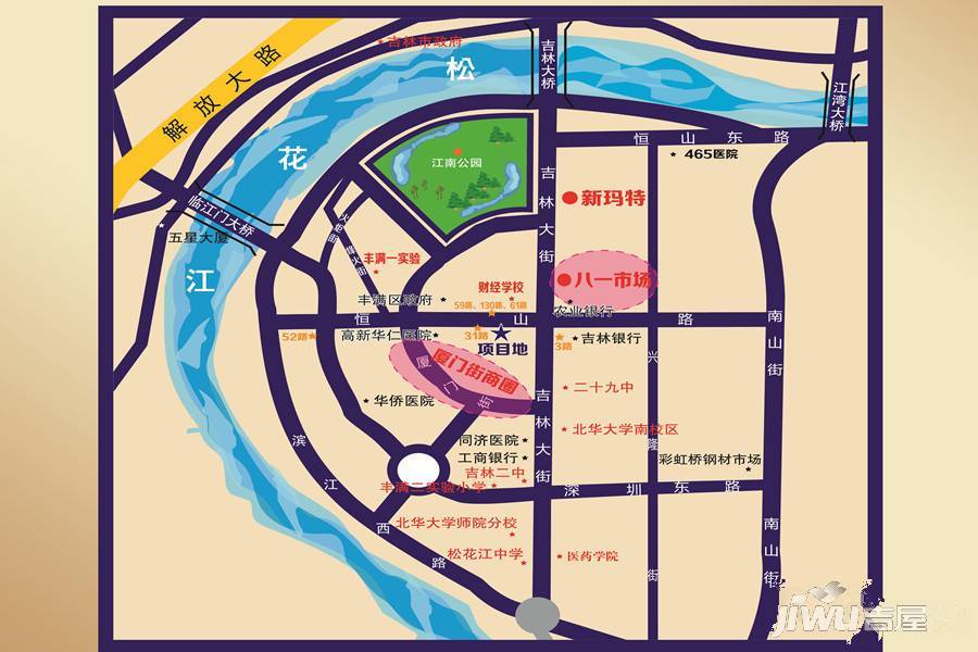 华天首府位置交通图图片