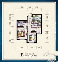 朝阳新苑2室1厅1卫61㎡户型图