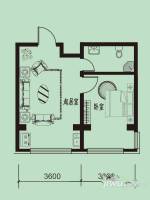 西域明珠1室1厅1卫47㎡户型图