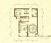 龙城帝景2室2厅1卫95㎡户型图