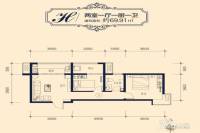 先河西区泉上花间2室2厅1卫69.9㎡户型图