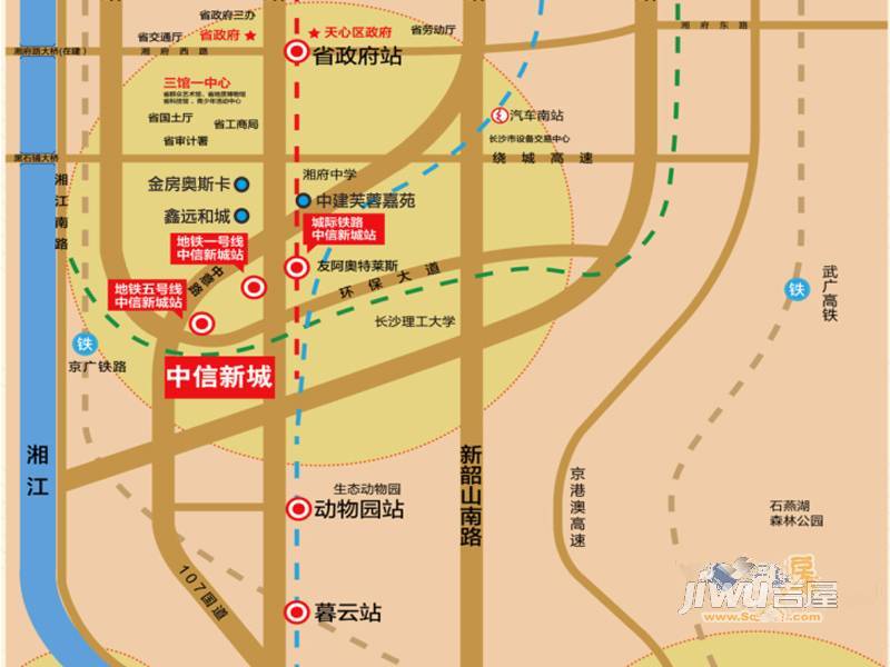 中海新城熙岸位置交通图图片