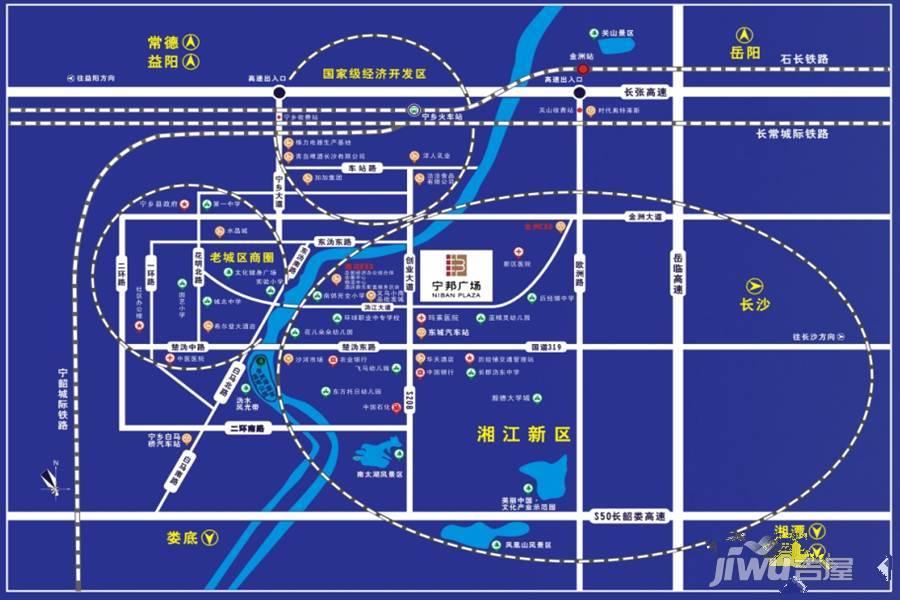 宁邦广场位置交通图1