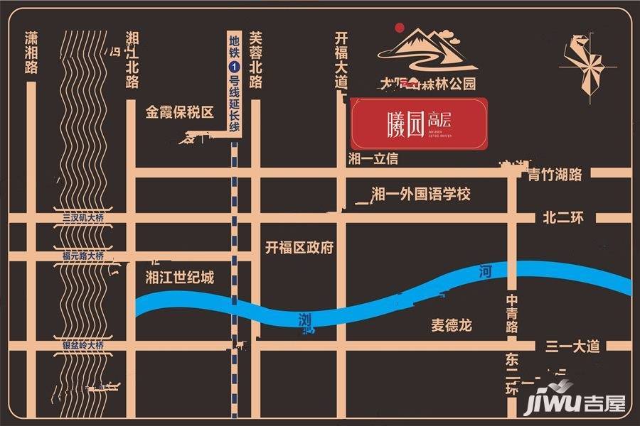 青竹湖曦园位置交通图