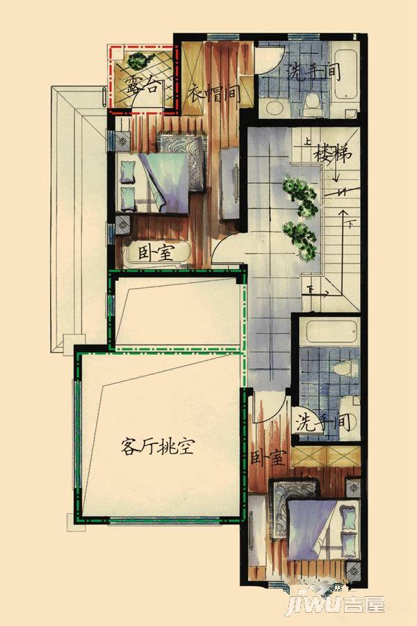 北纬28度8室2厅5卫315.7㎡户型图