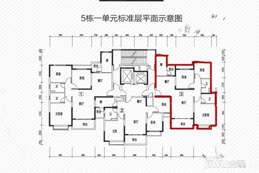 长沙恒大国际广场户型图片