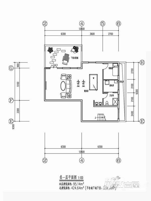 关山壹品4室3厅6卫424.6㎡户型图