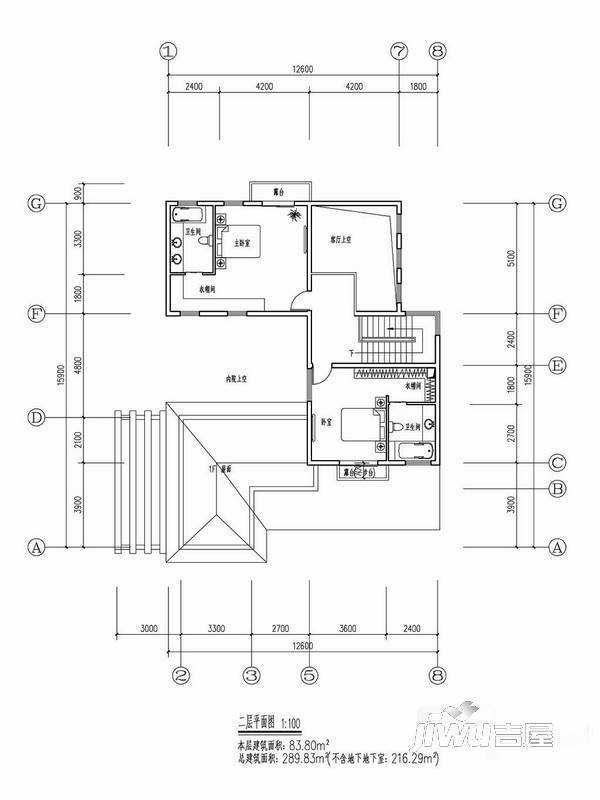 关山壹品4室3厅4卫289.8㎡户型图