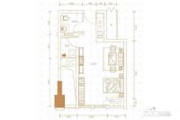 天祺佰潮汇1室1厅1卫37.9㎡户型图