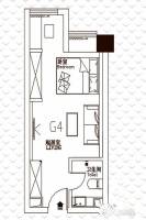 星城荣域二期1室1厅1卫37㎡户型图