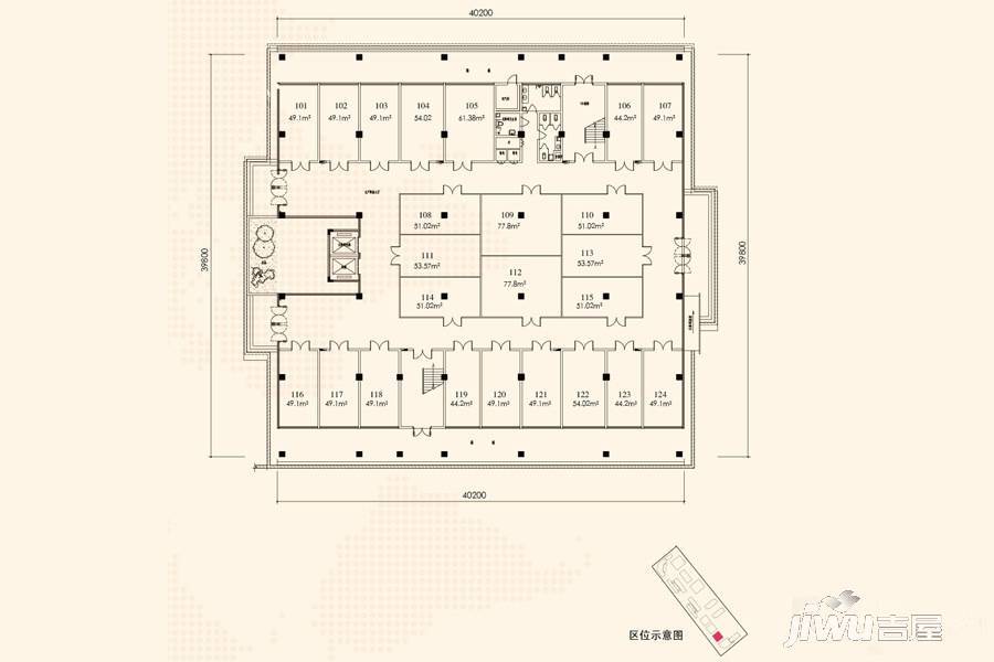 金霞跨境产贸城普通住宅1330.8㎡户型图