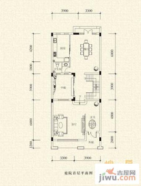 中铁水映加州5室4厅4卫282㎡户型图