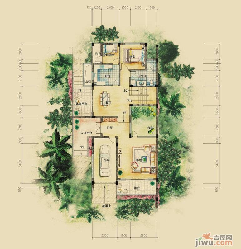 湘江壹号6室4厅4卫290.6㎡户型图