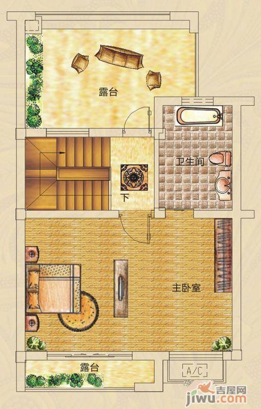 山水英伦庄园3室2厅3卫168.8㎡户型图