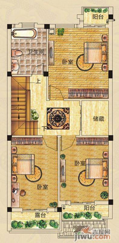 山水英伦庄园4室2厅3卫271.3㎡户型图