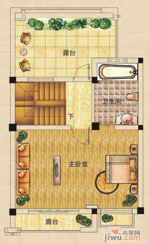 山水英伦庄园3室2厅3卫168.8㎡户型图