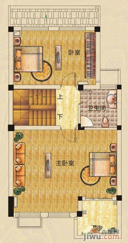 山水英伦庄园3室2厅3卫168.8㎡户型图