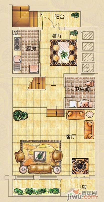 山水英伦庄园3室2厅3卫168.8㎡户型图