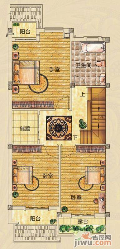 山水英伦庄园4室2厅3卫203.6㎡户型图