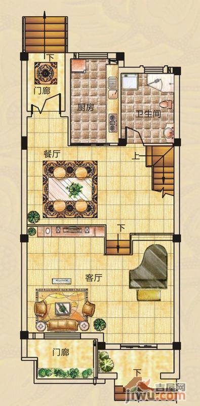 山水英伦庄园4室2厅3卫203.6㎡户型图