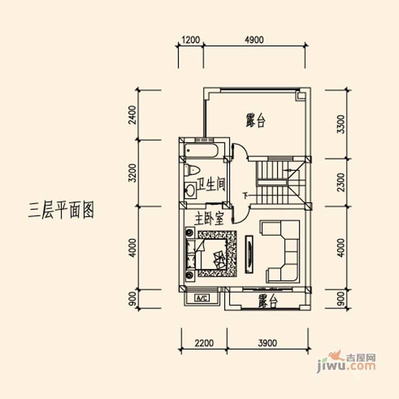 山水英伦庄园3室2厅3卫171㎡户型图