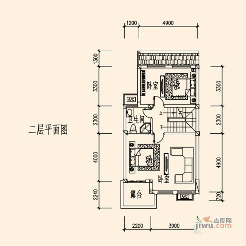 山水英伦庄园3室2厅3卫171㎡户型图