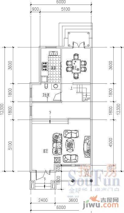 山水英伦庄园0室2厅1卫户型图