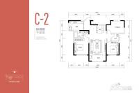 恒伟湘江时代3室2厅2卫112.2㎡户型图