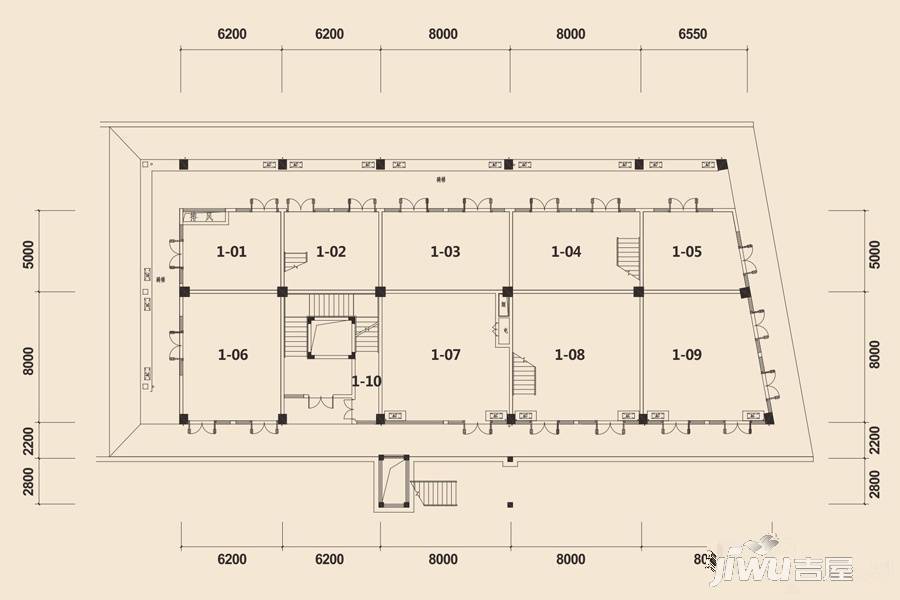 富兴旺角1室1厅1卫316.4㎡户型图