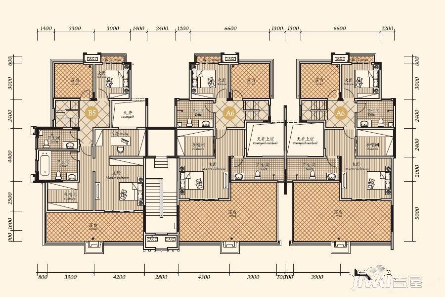 顺天御岭5室2厅3卫214.9㎡户型图