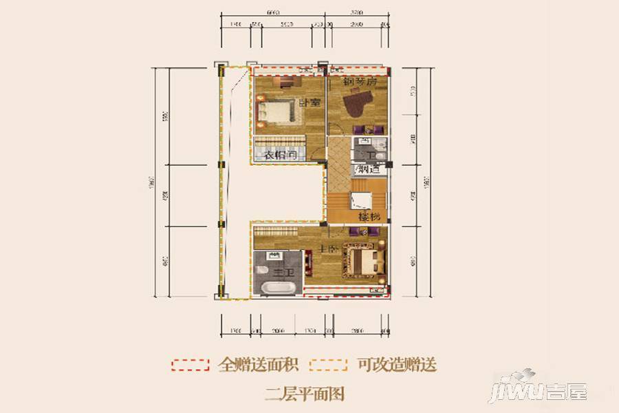 滨江一号4室2厅5卫232.2㎡户型图