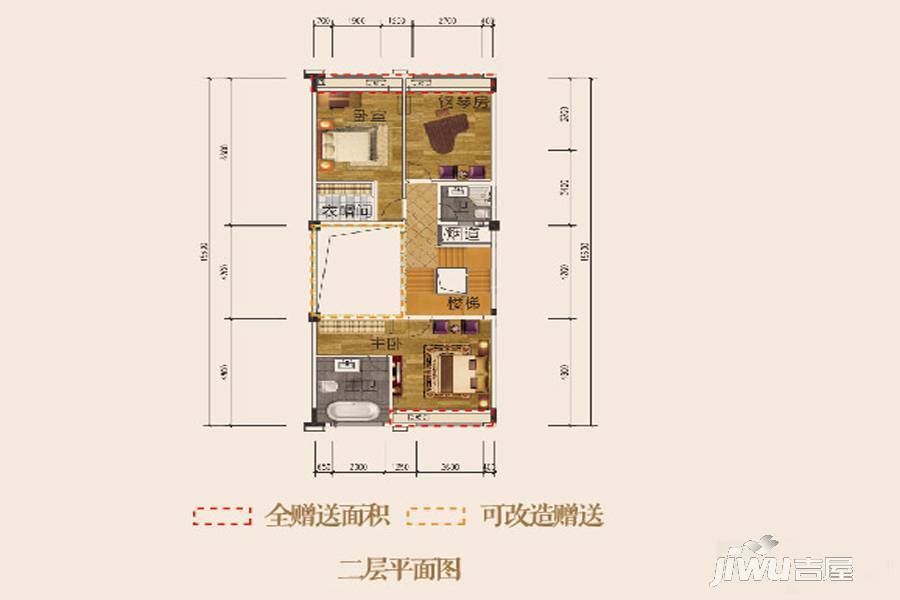 滨江一号4室2厅5卫209.6㎡户型图