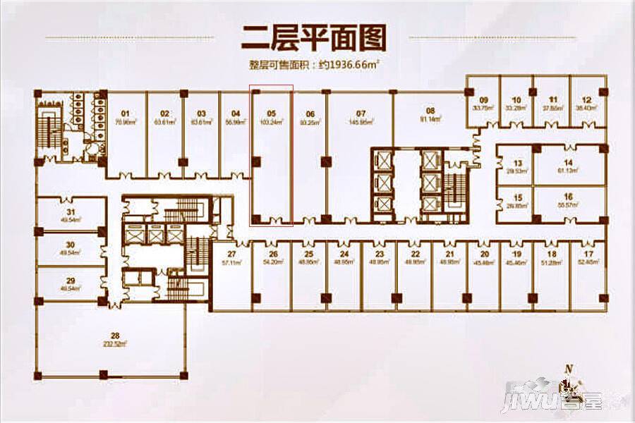 兴旺双铁城1室1厅1卫100.2㎡户型图