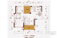 中南红领邦2室2厅2卫104.4㎡户型图