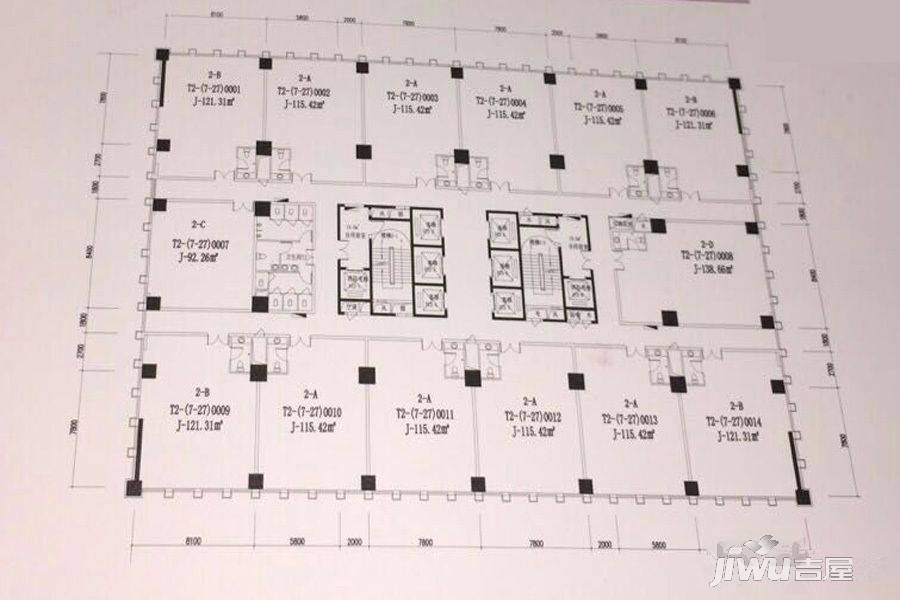 宇成朝阳广场1室1厅1卫92㎡户型图