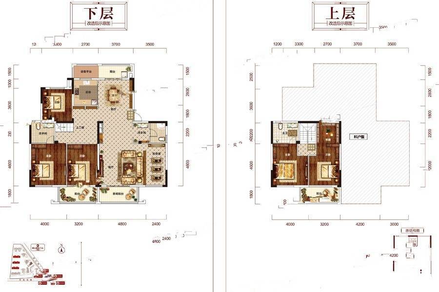 润和滨江府5室2厅3卫182㎡户型图