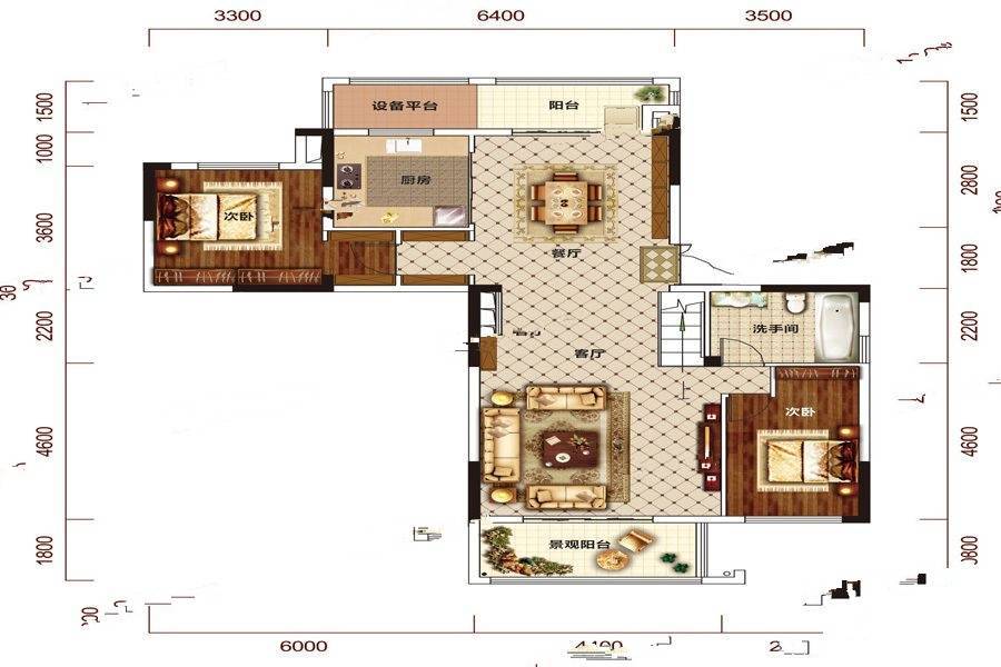 润和滨江府5室2厅2卫178㎡户型图