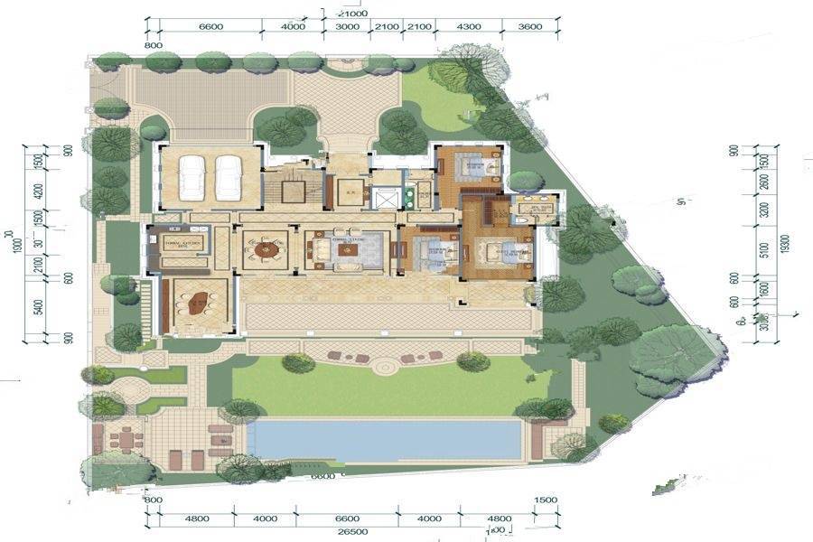 绿城高尔夫小镇6室4厅6卫993㎡户型图