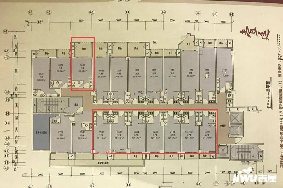 壹廷中央府院1室1厅1卫32㎡户型图