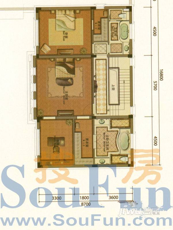 绿城御园普通住宅143㎡户型图