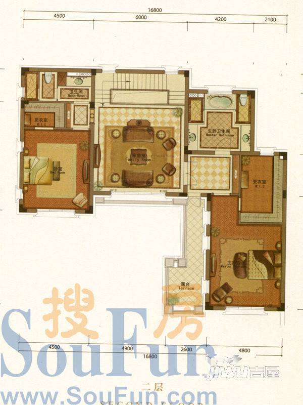 绿城御园普通住宅172㎡户型图