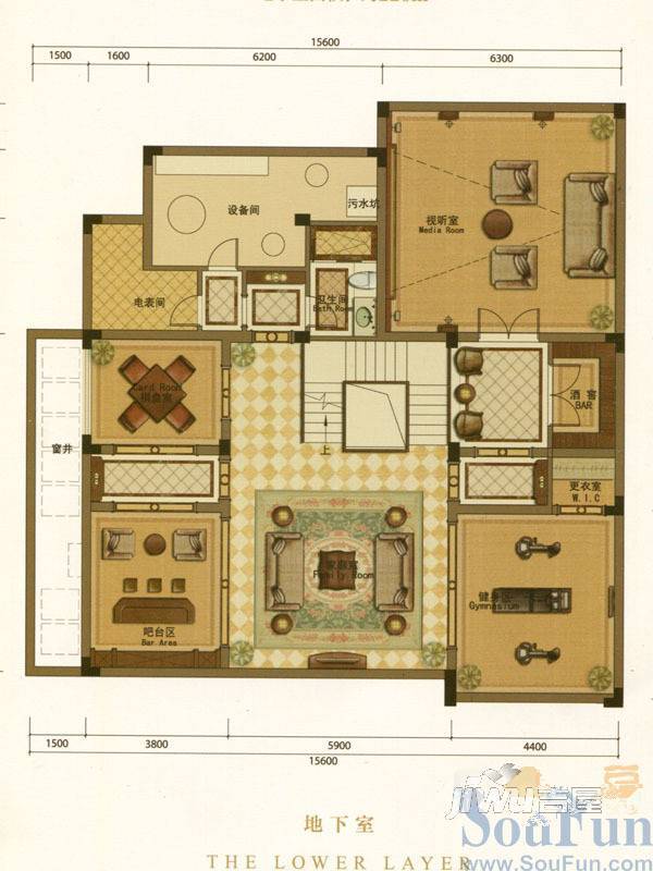 绿城御园普通住宅220㎡户型图